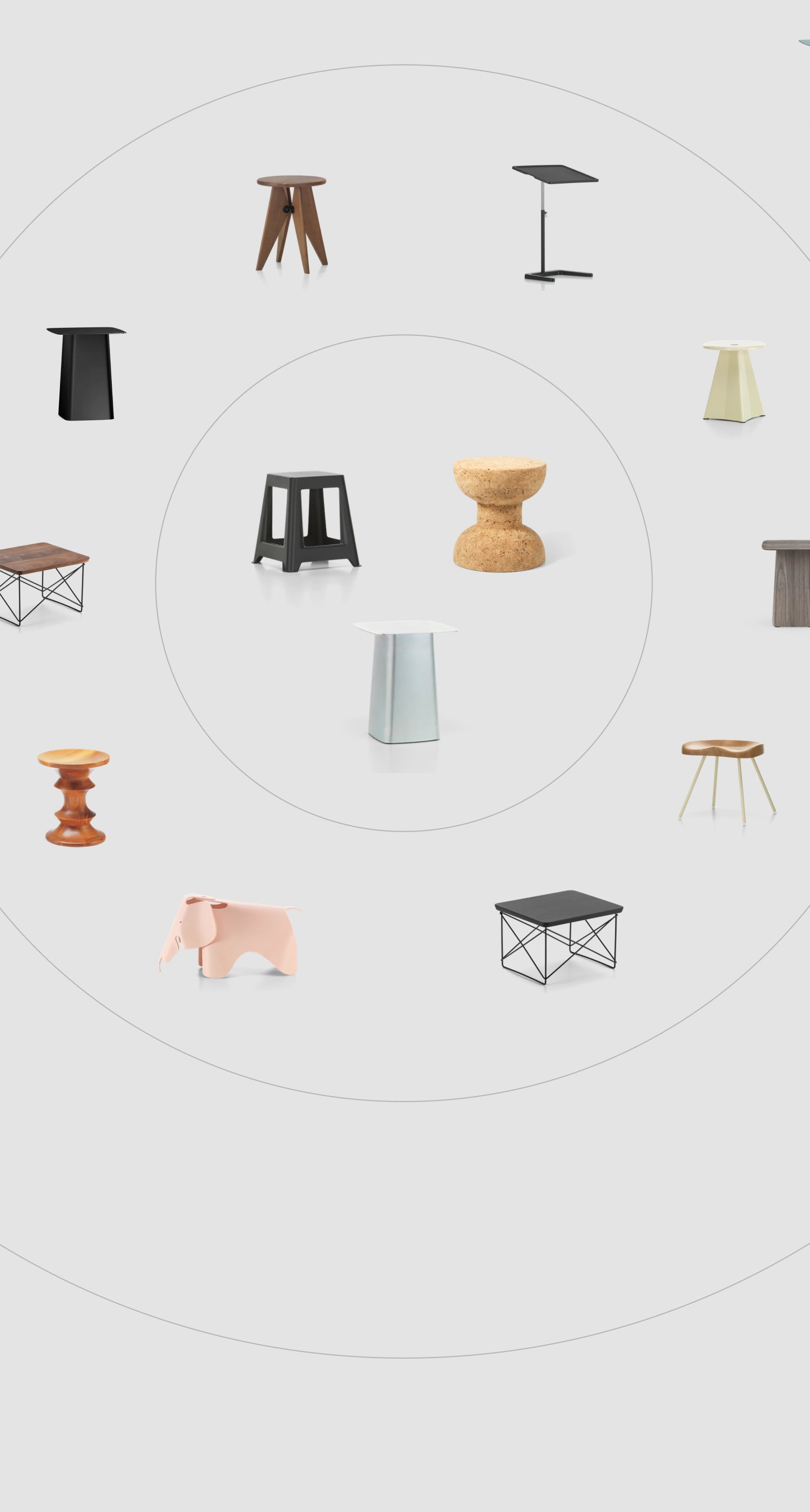 Vitra Gift Finder grid on mobile