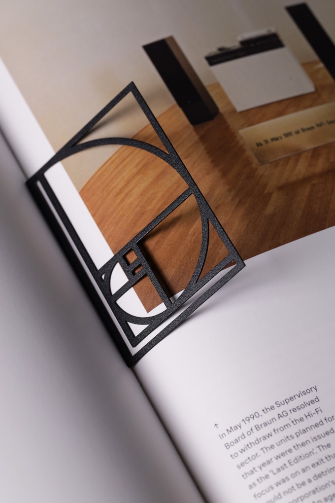 1.618 Golden Ratio Paperclip product design marking Braun book page