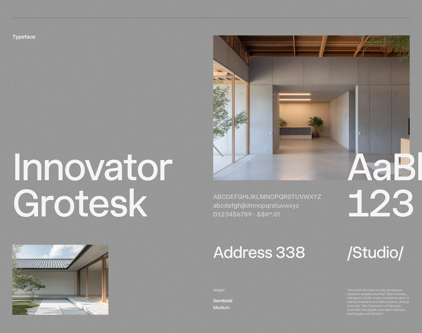 Address 338 Architecture Studio branding tactile paper swatch and texture