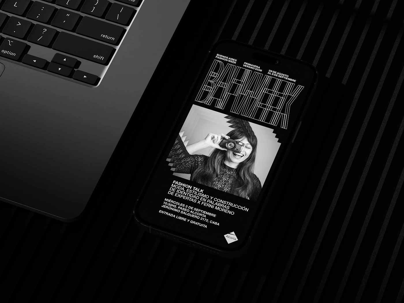 Detalles de los activos de diseño de marca BAFWEEK SS26 3