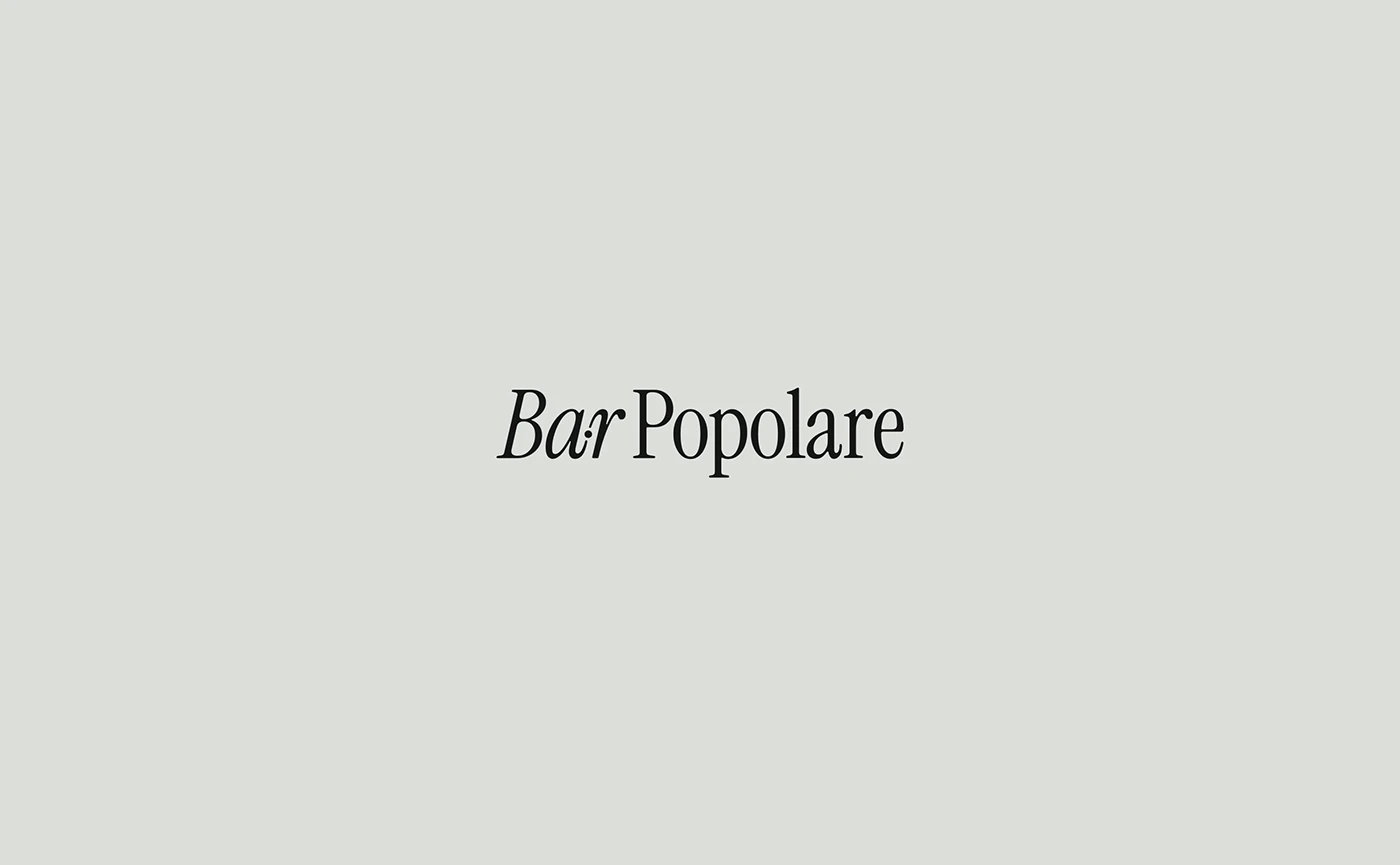 Bar Popolare Visual Identity Branding by Leonardo Maltese