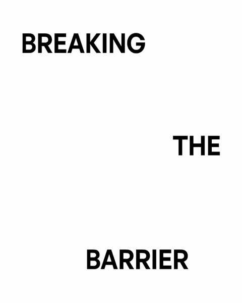 Kinetic Graphic Motion for Breaking The Barrier Exhibition