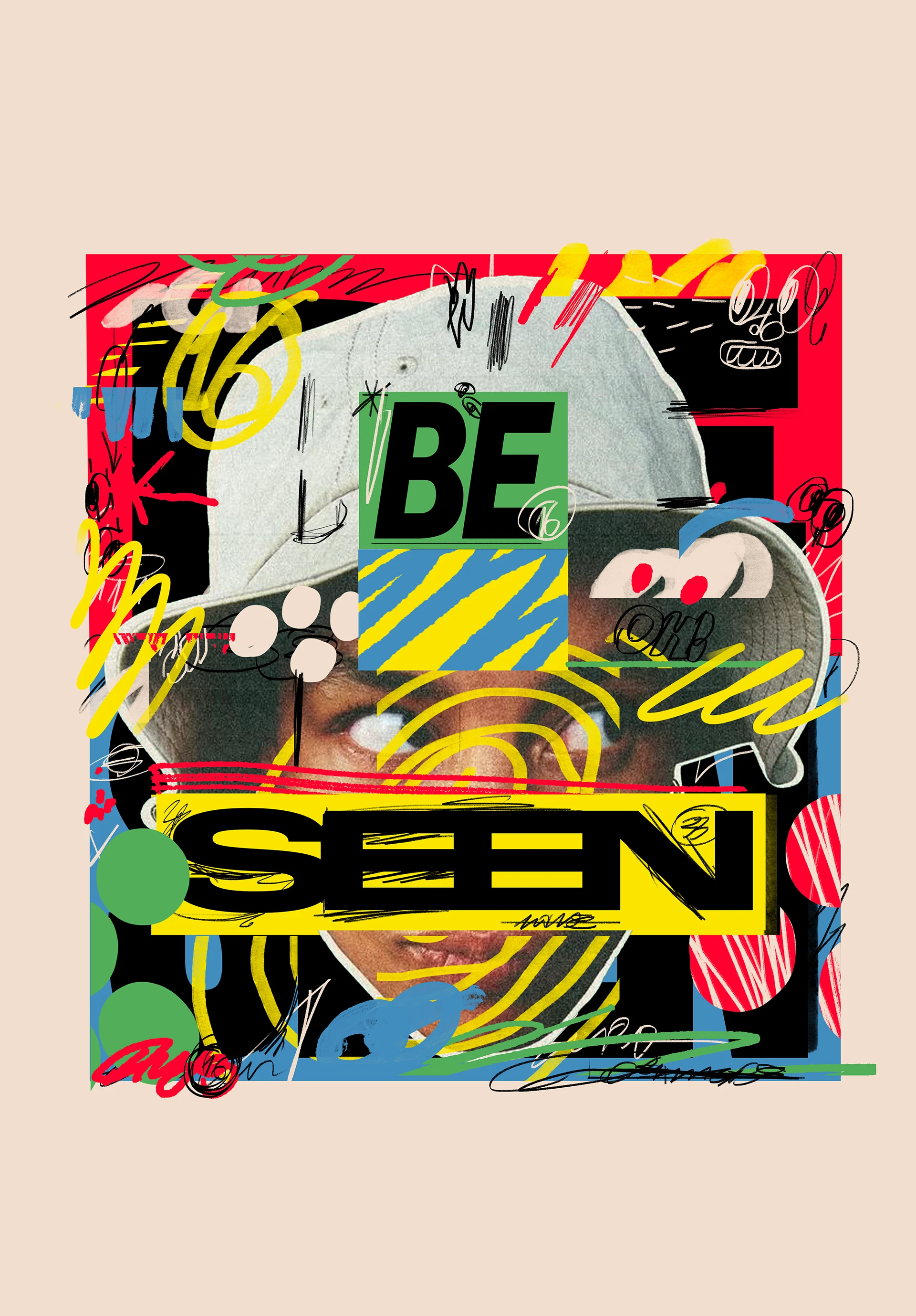 BE SEEN branding stationary visual details