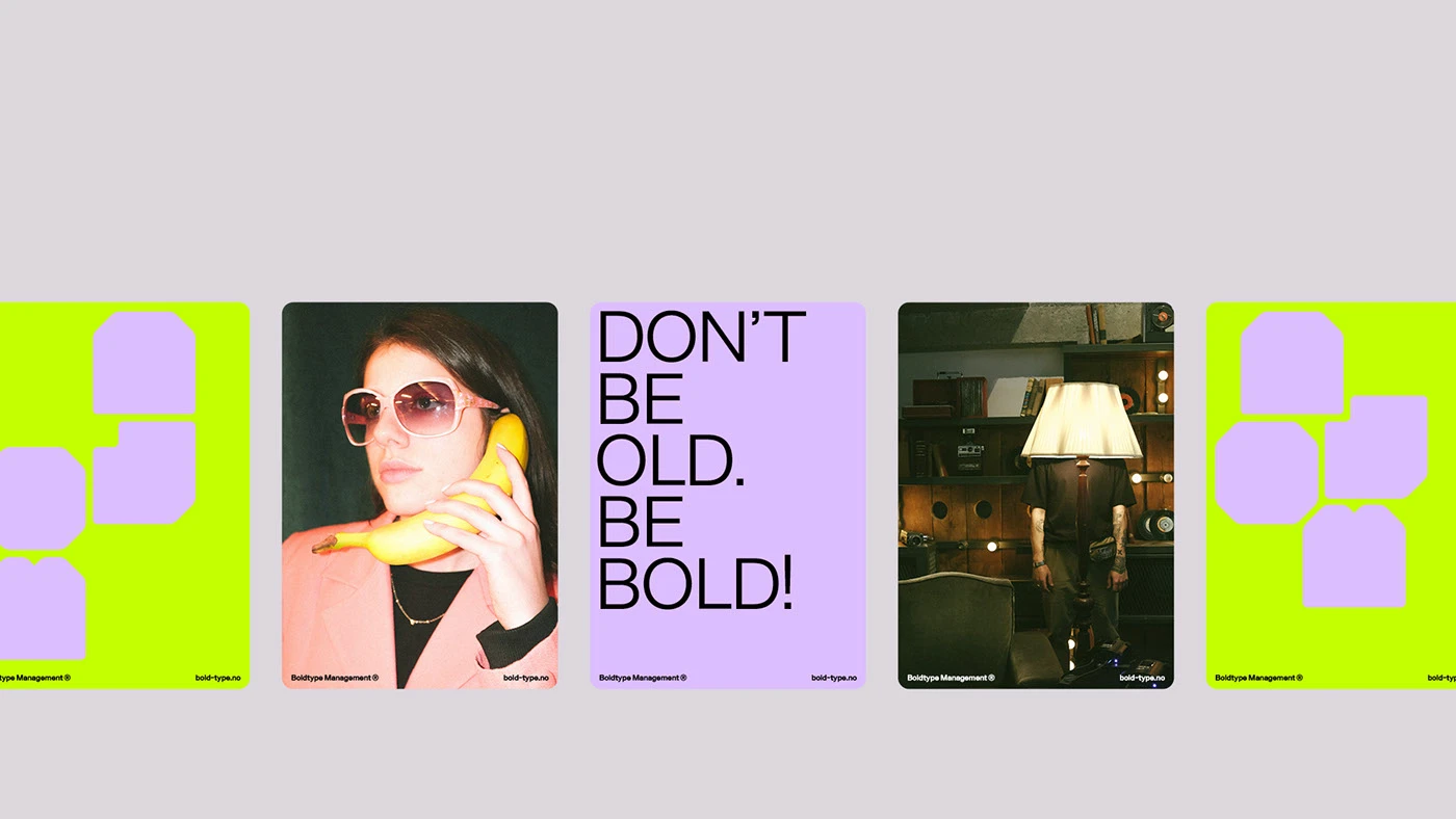 Boldtype Management branding typography poster layout