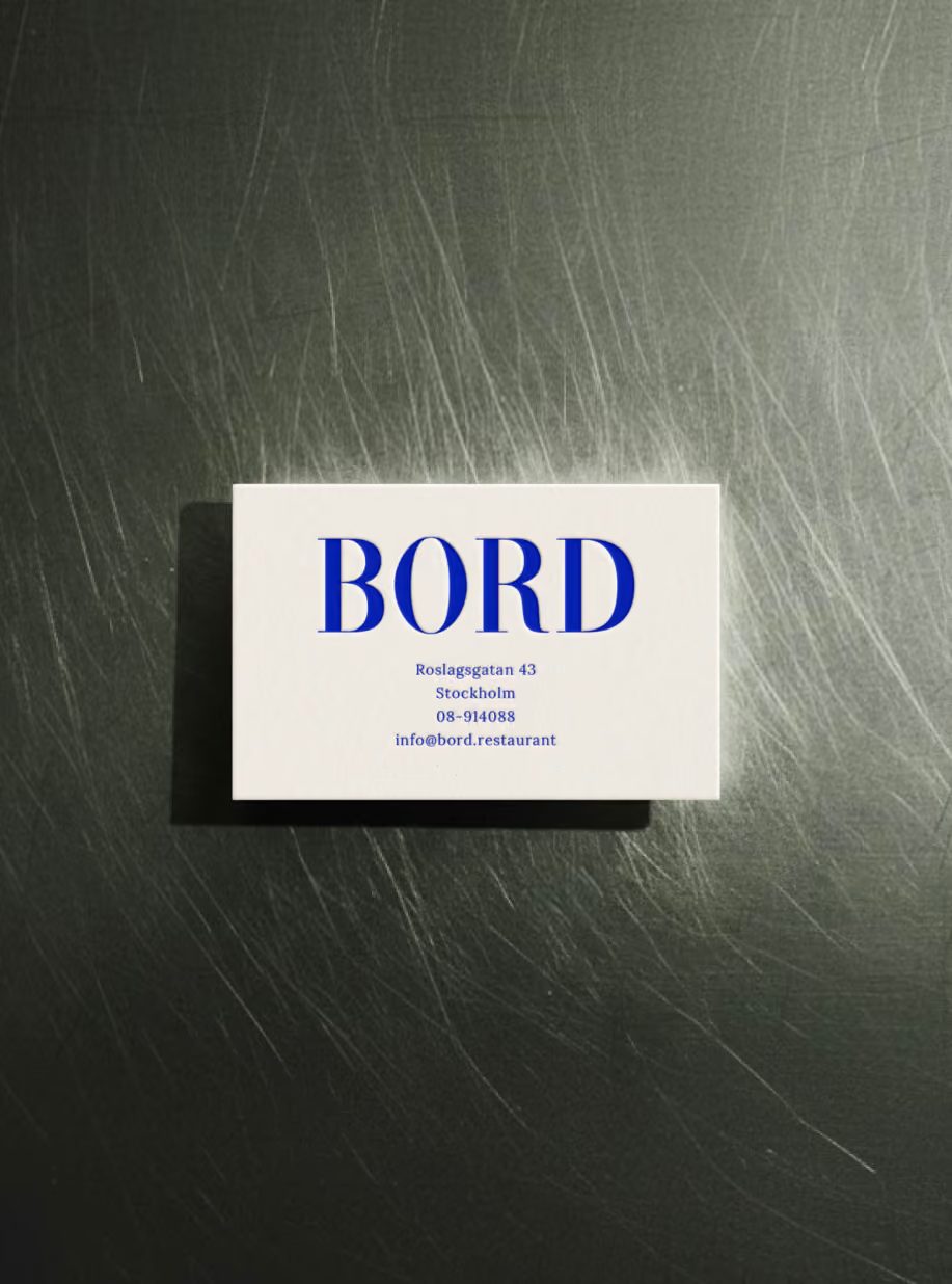 Bord Restaurant Visual Identity and Web Branding