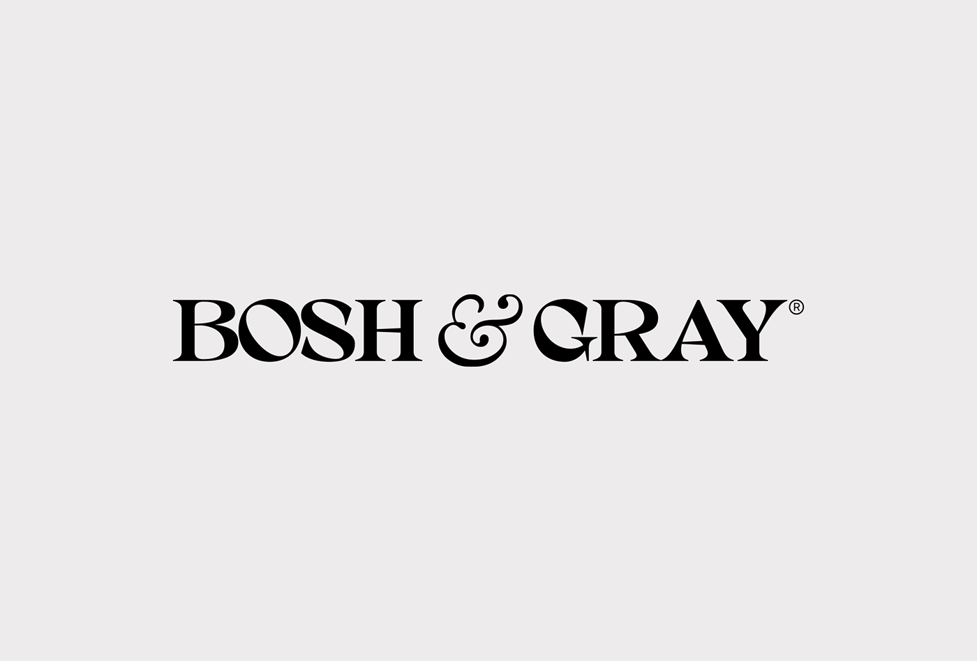 Bosh & Gray branding identity design mockup