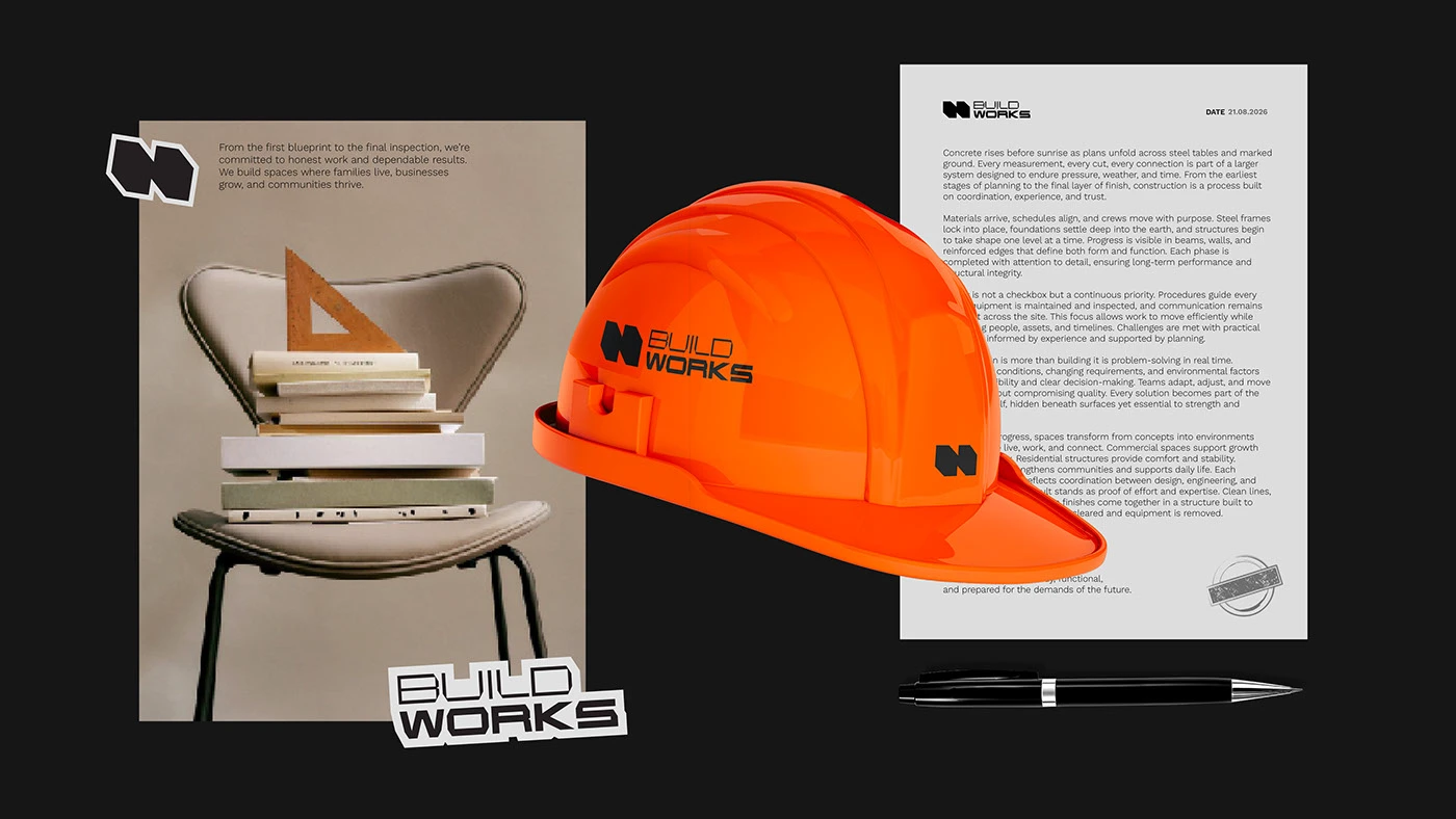 BUILDWORKS branding identity detail 11