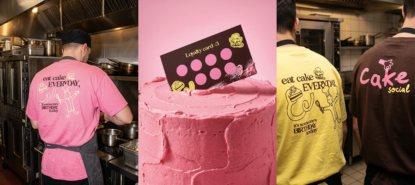 Mari Kvel Crafts Playful Bakery Branding for Cake Social