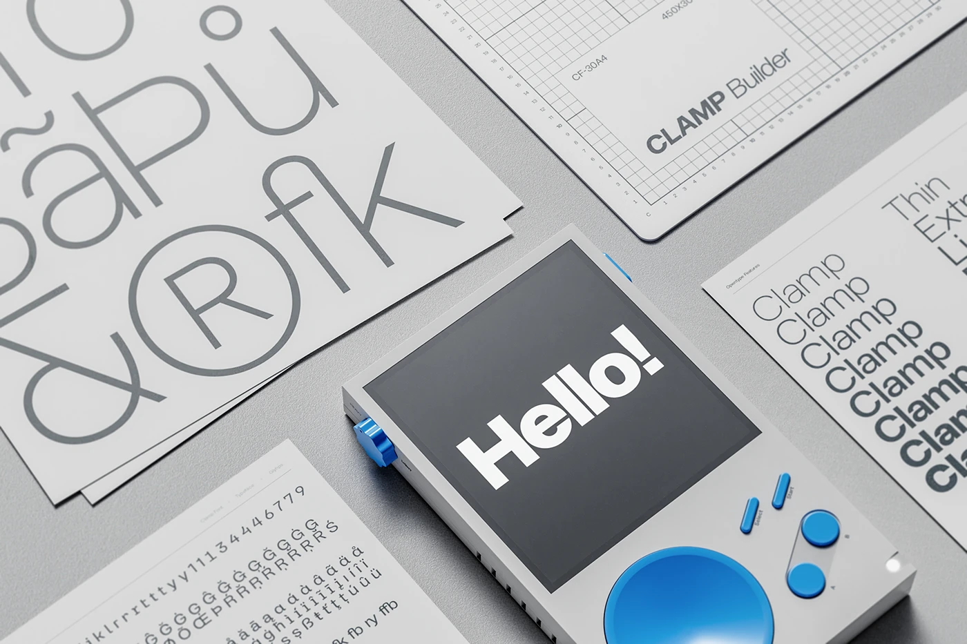 TypeFoundry Studio Crafts Heavy Display Typography for Clamp