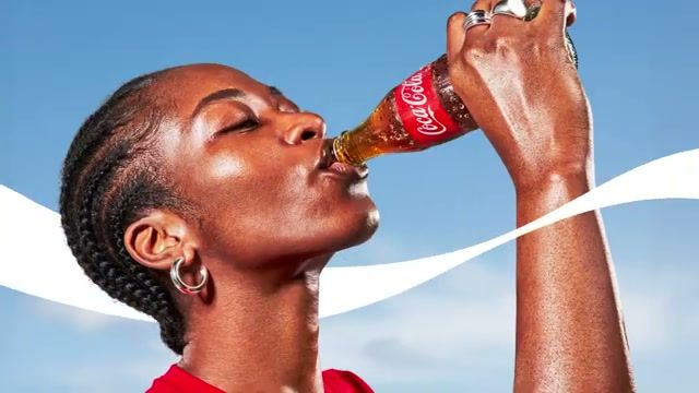 Coca-Cola brand identity dynamic ribbon mockup