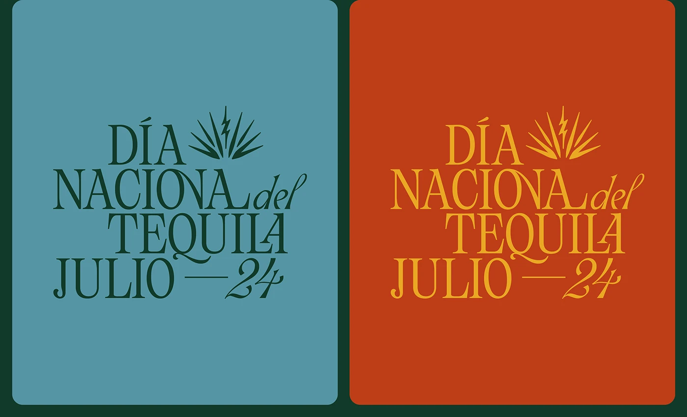 Dia Nacional del Tequila Poster and Bottle Illustration