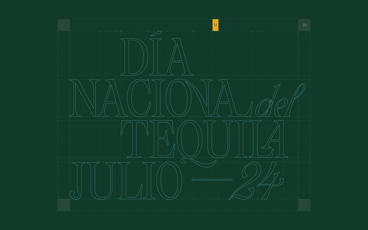 Dia Nacional del Tequila Poster and Bottle Illustration