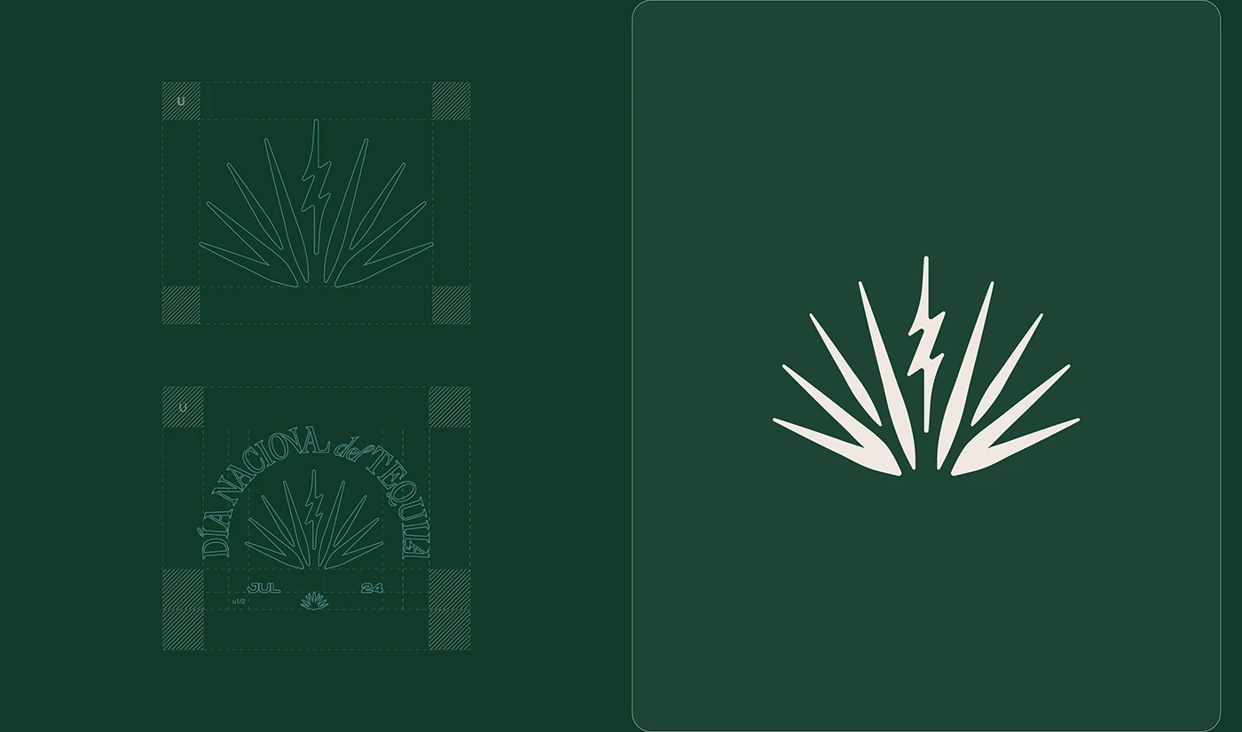 Dia Nacional del Tequila Poster and Bottle Illustration