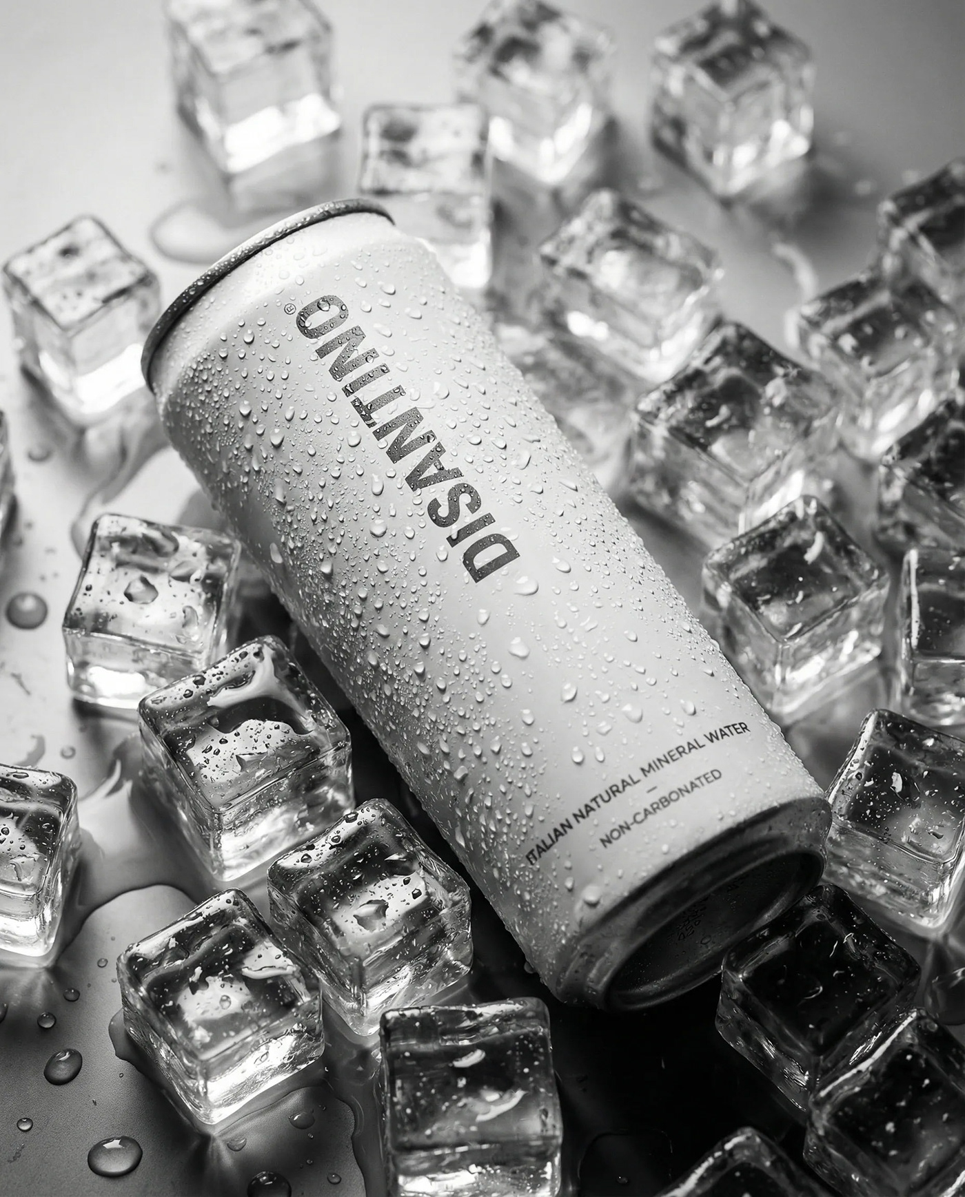 DISANTINO® WATER Packaging branding hero graphic mockup