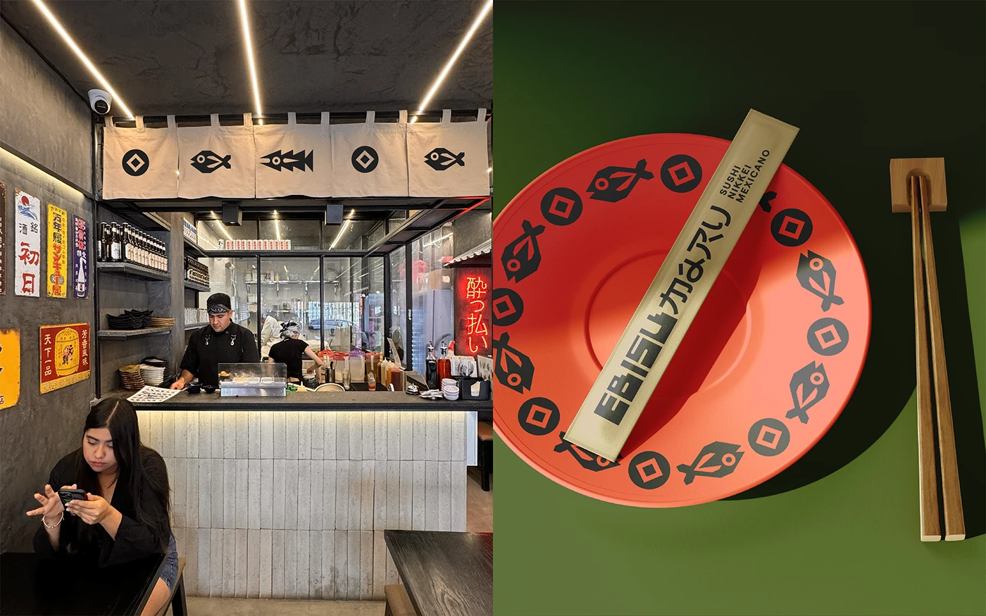 Activos de diseño de marca de la marca Ebisu Maru Sushi