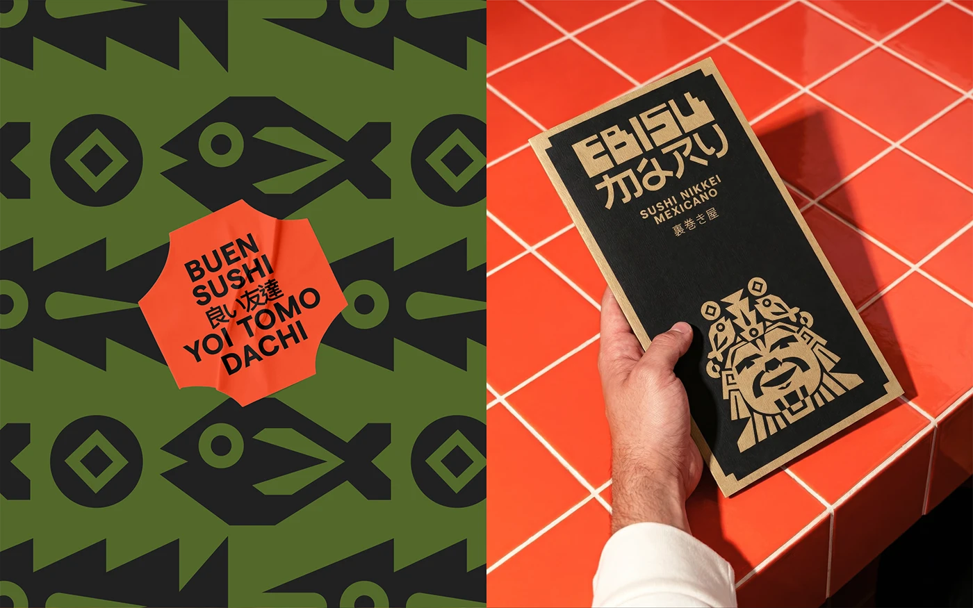 Diseño del sistema de color de la marca de sushi Ebisu Maru.