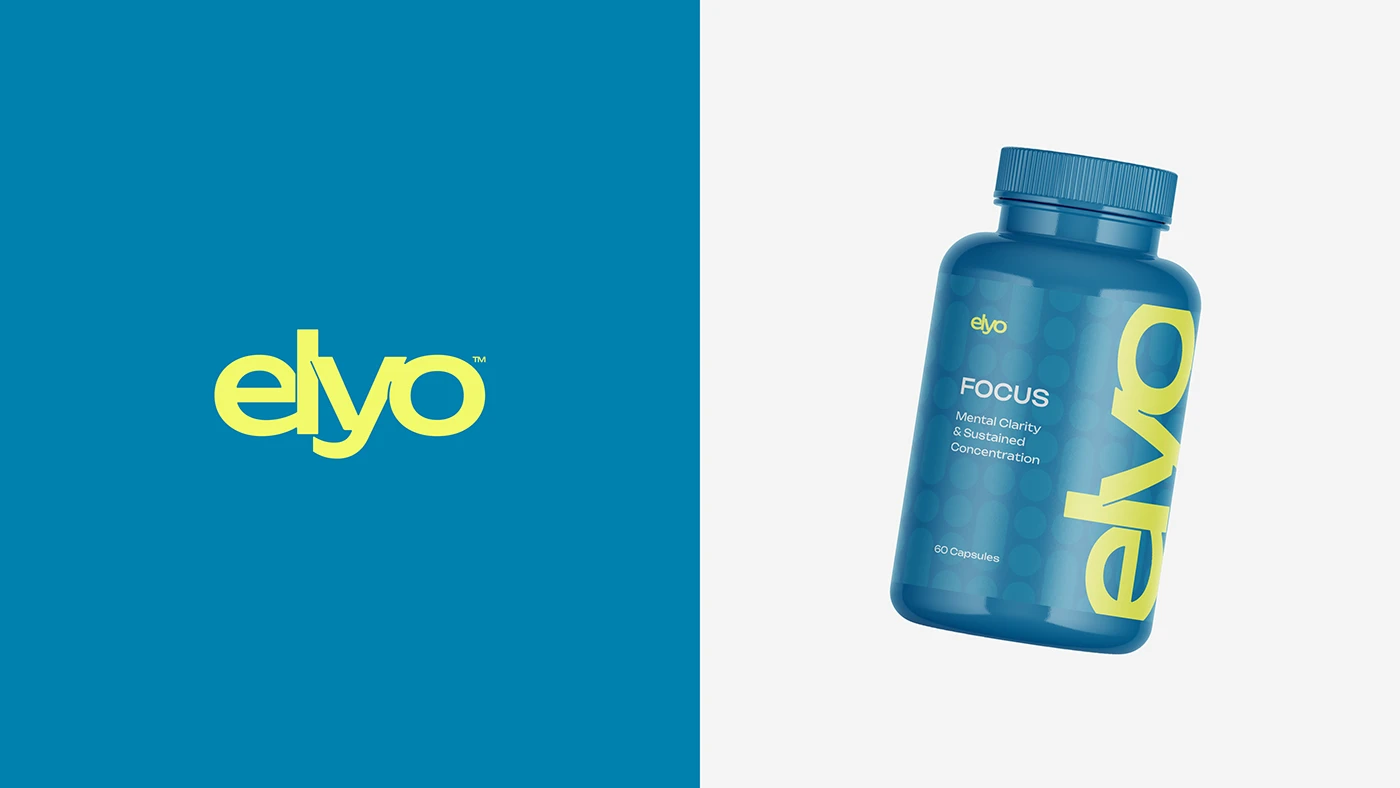 ELYO Brand Identity typography design details branding