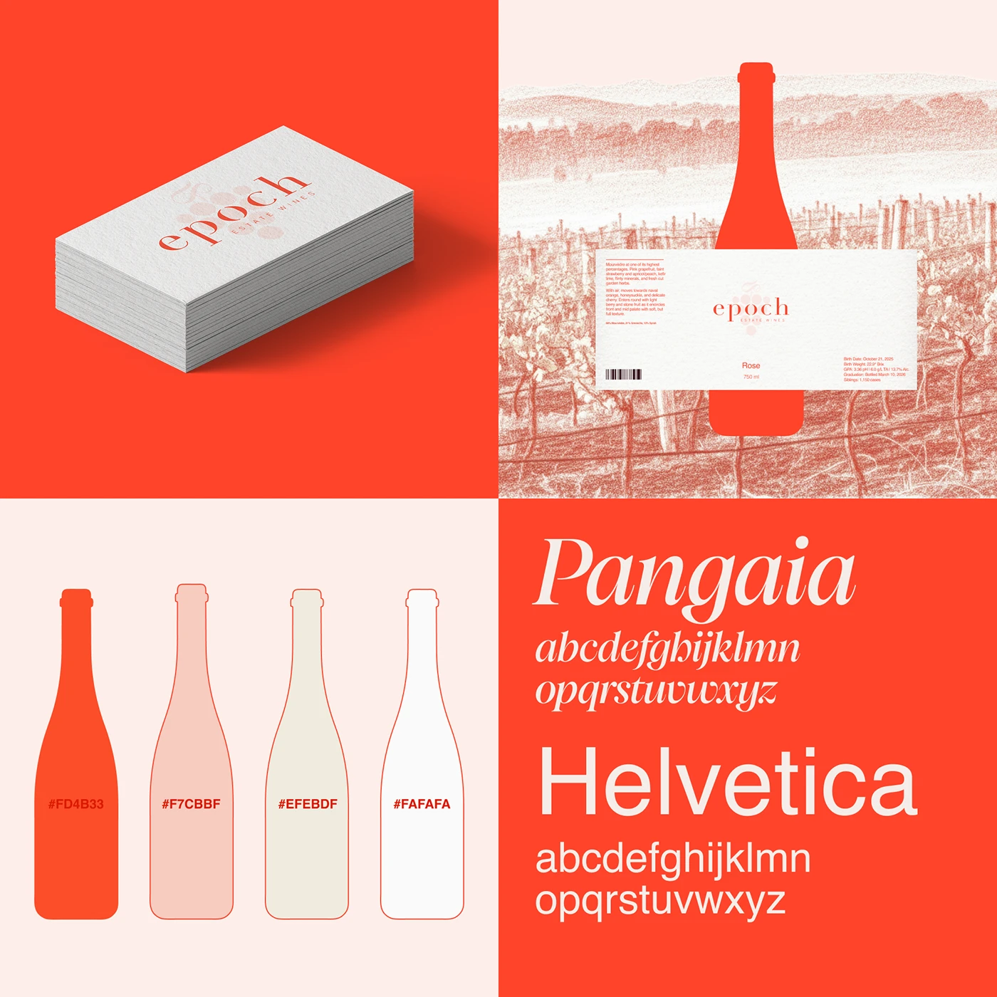 Activos de diseño de marca de marca EPOCH WINE