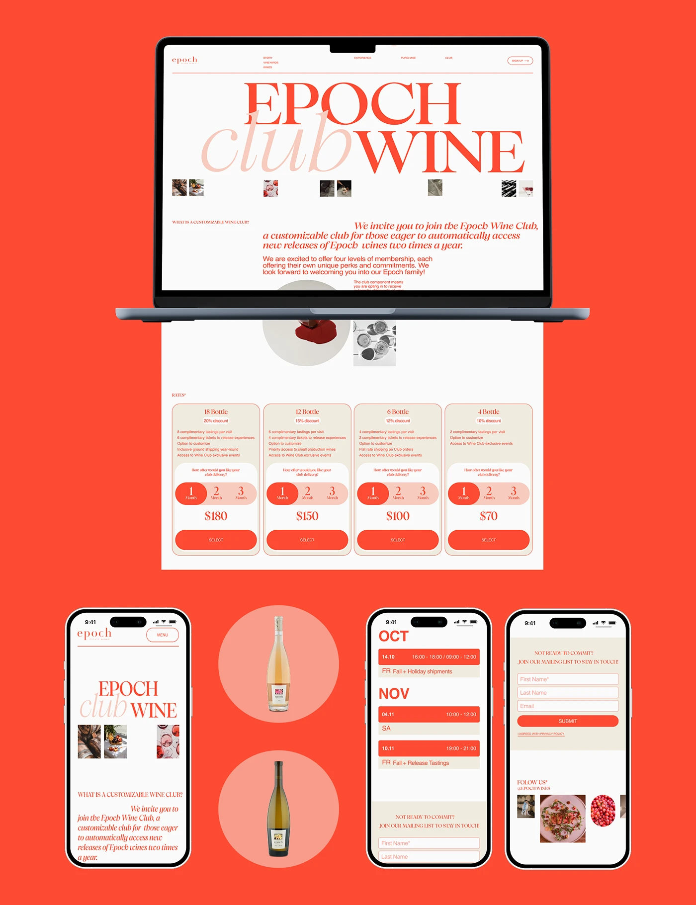 Diseño del sistema de color de la marca EPOCH WINE.