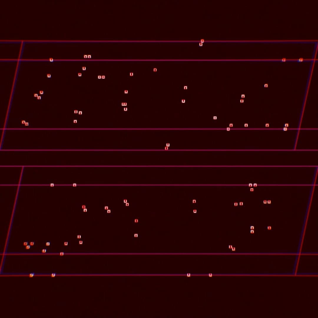 Ciel construction layer showing dot-matrix interlace points on a dark grid