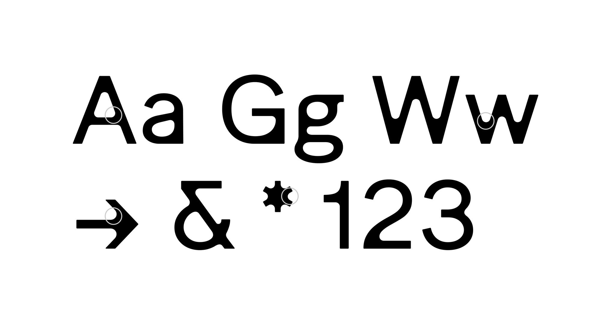 Ease typeface by Studio Feixen, specimen of the letterforms used in the ADC identity