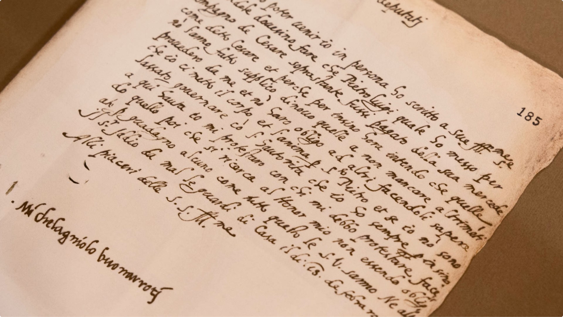 Michelangelo's handwritten letter signed Michelagniolo Buonarroti, the typeface's raw material