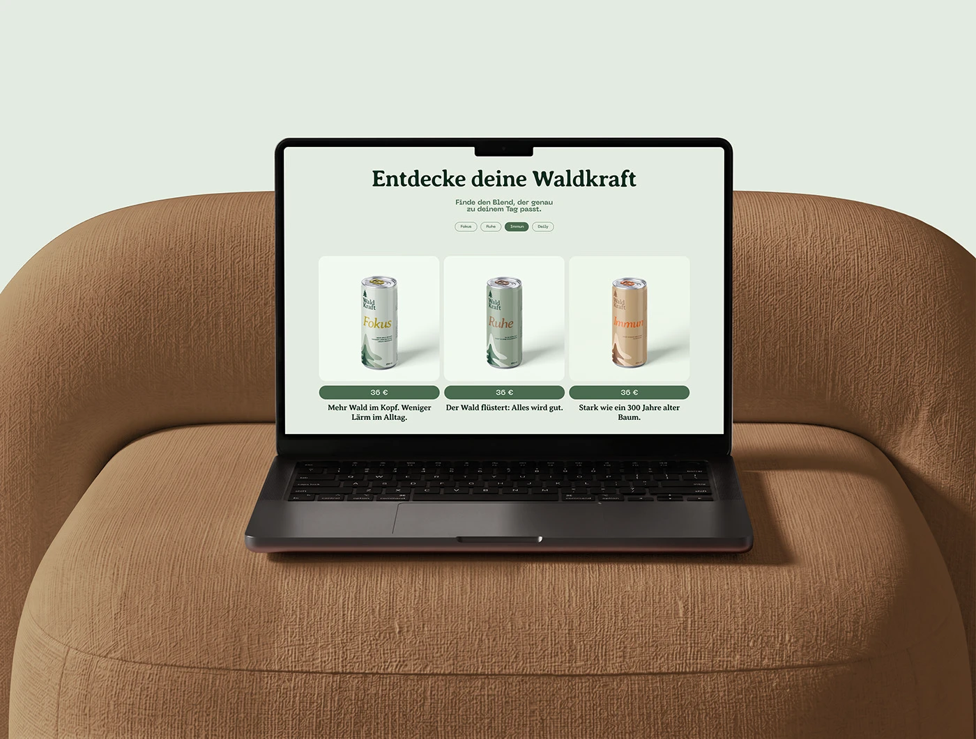 Latas WALDKRAFT con forma de musgo de bosque y ramas de pino: inspiración para el diseño de envases de 2026
