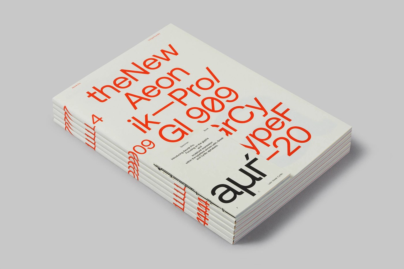 Diseño editorial utilizando el sistema de muestra de fuente variable aeonik pro sans-serif