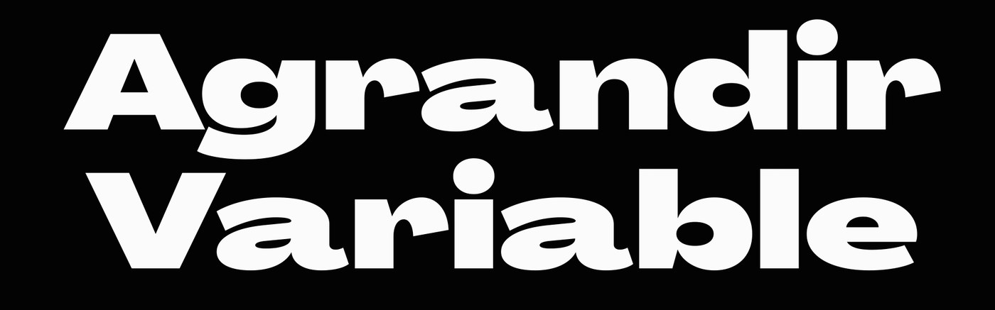 Agrandir Typeface Alex Slobzheninov: Bold Imperfect Forms