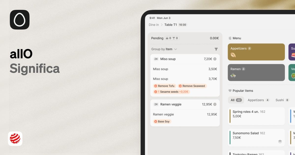 allO dashboard layout on desktop — allo super significa