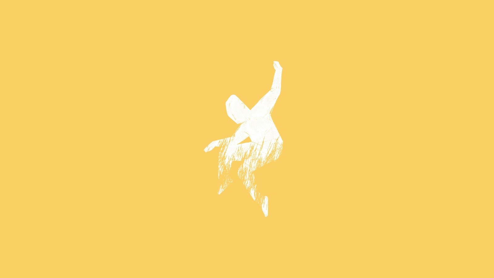 Arado 2026 chalk dancer silhouette symbol on ochre yellow — brand identity by Senhor Paulinho