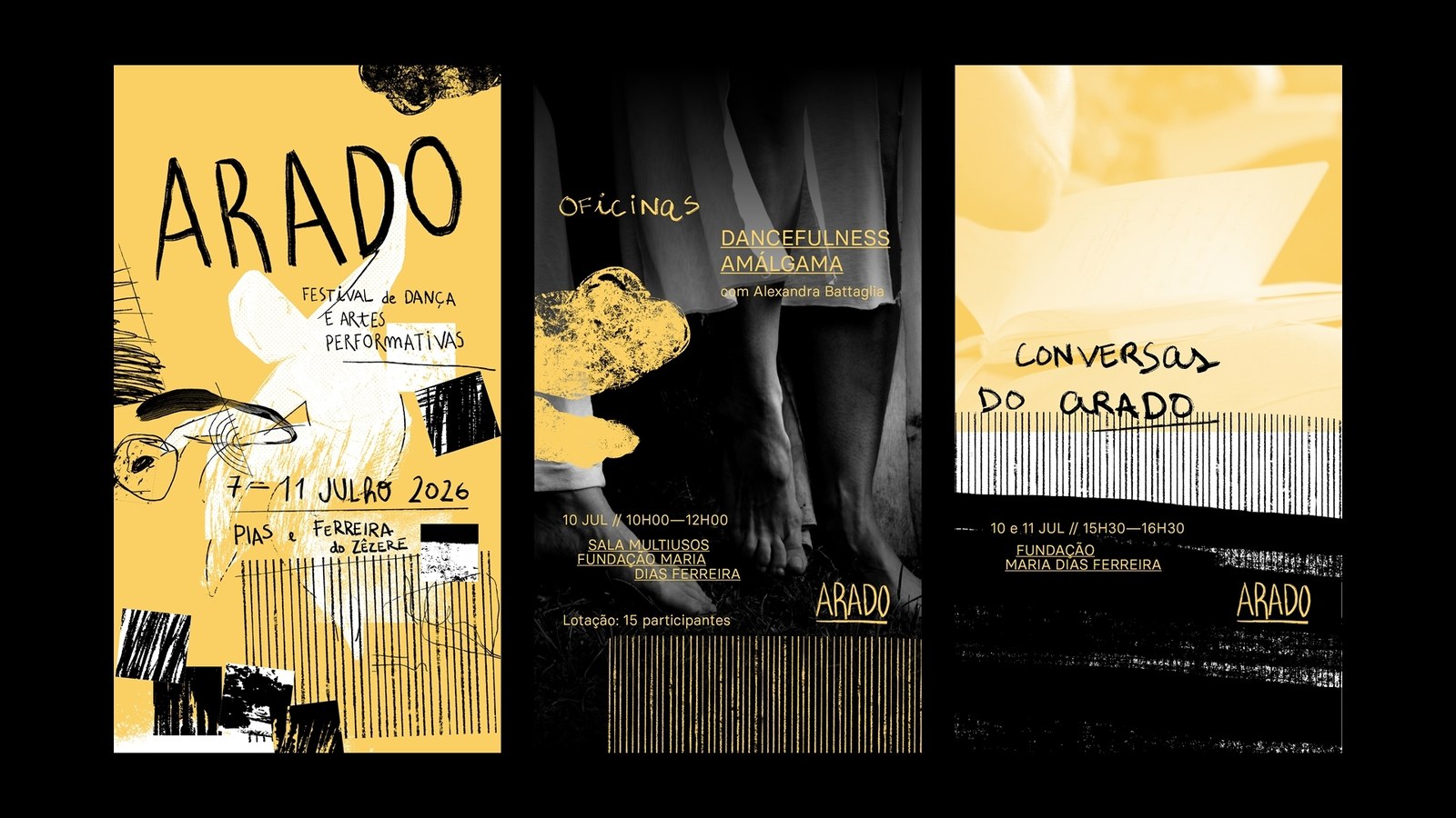 Arado 2026 vertical poster and story templates — brand identity by Senhor Paulinho