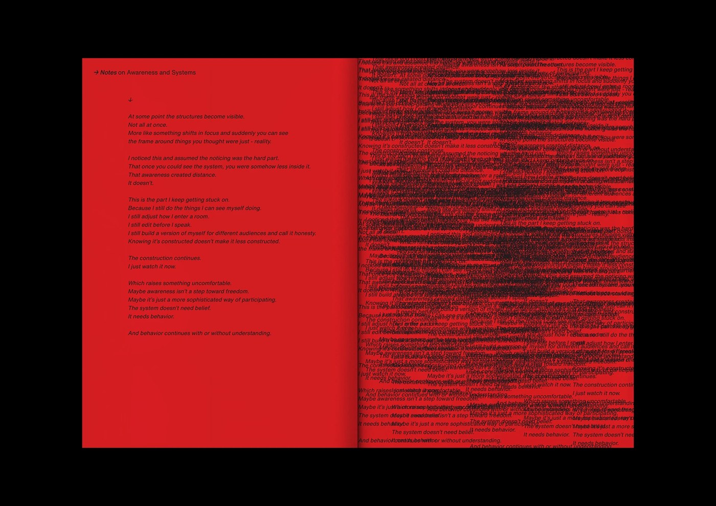 the architecture of belief publication ognjen gligorijevic red accent typography layout