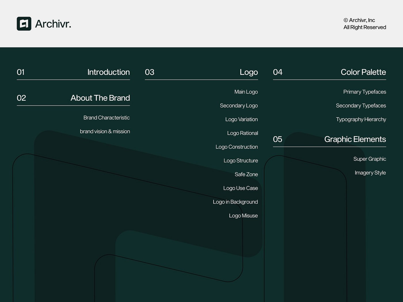 Archivr: Branding Visual Identity Grid Layout Typography Archivr