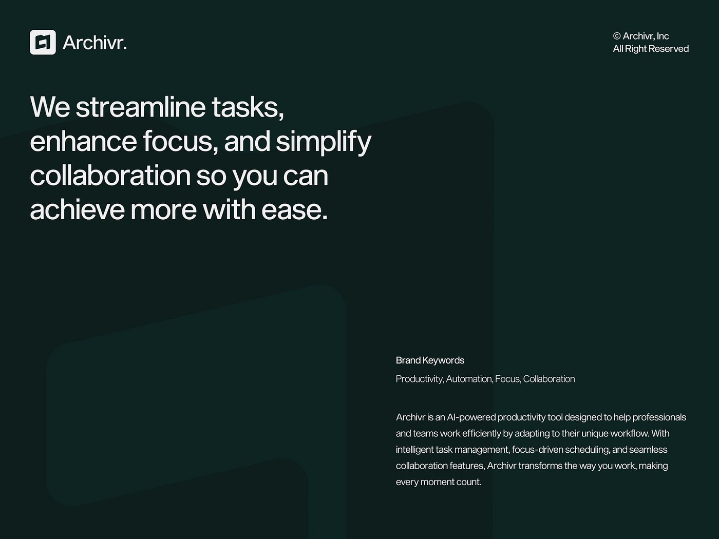 Archivr: Branding Visual Identity Grid Layout Typography Archivr
