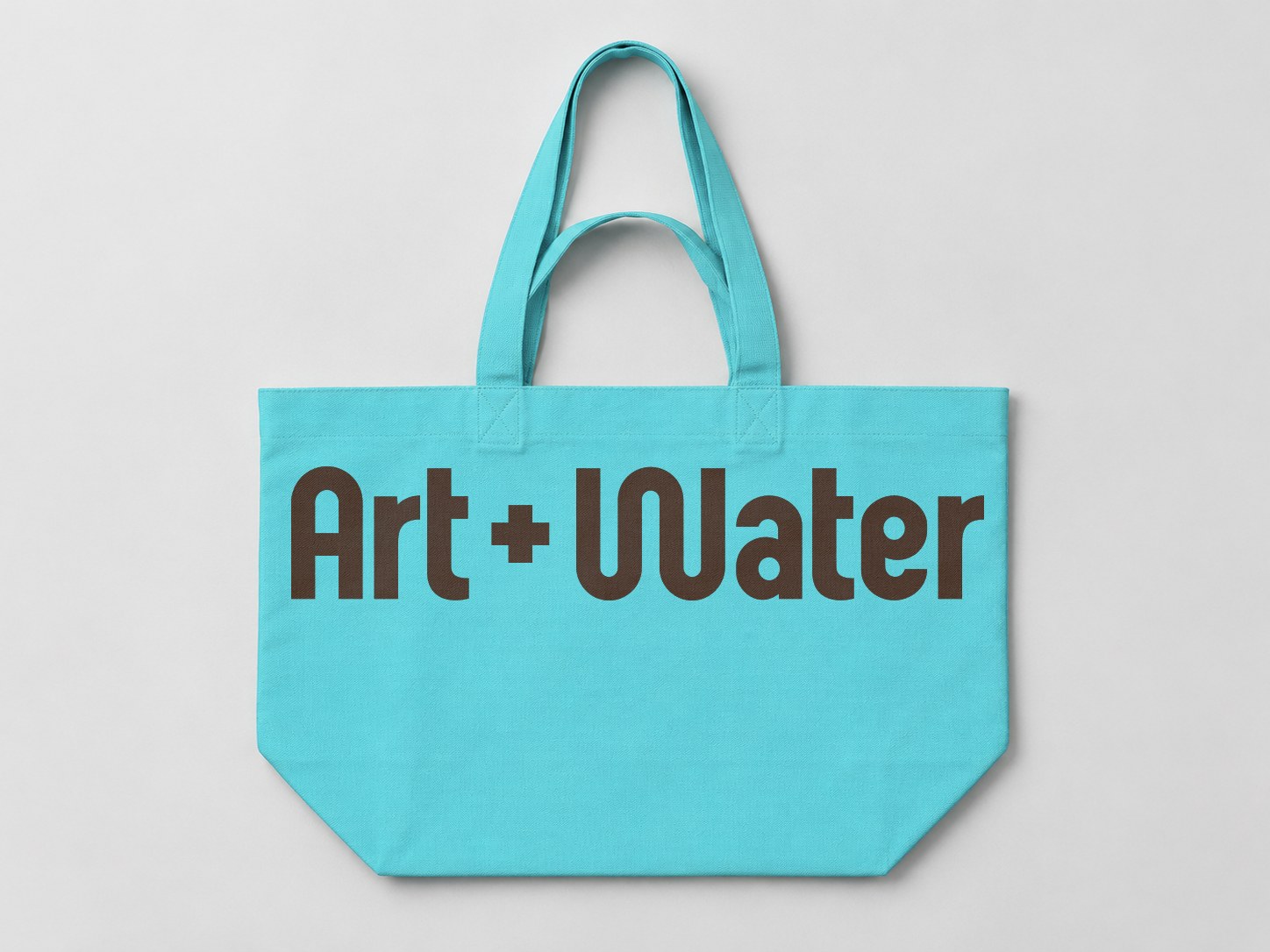Art + Water screen-printed canvas tote bag merchandise