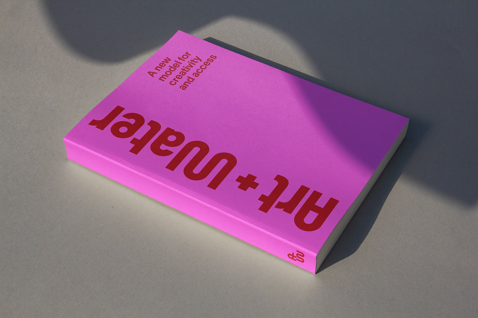 Art + Water book cover design with undulating letterforms