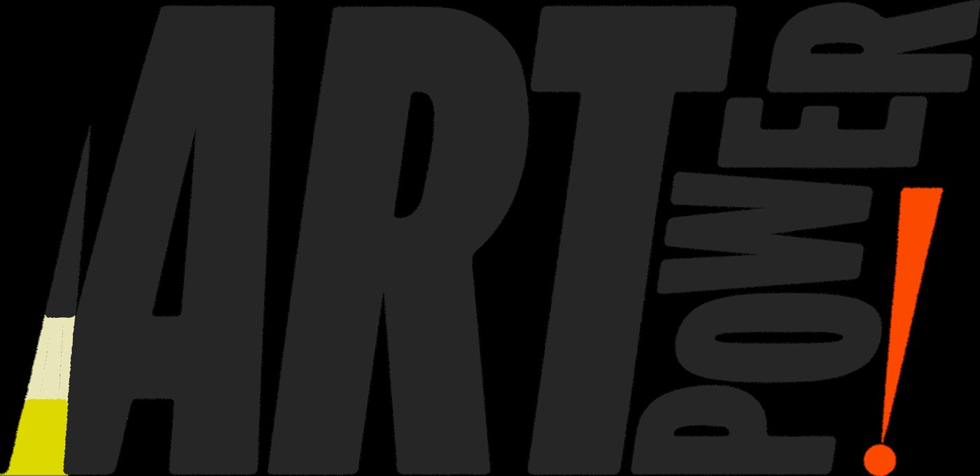 ARTPOWER high-contrast typographic brand identity header mark