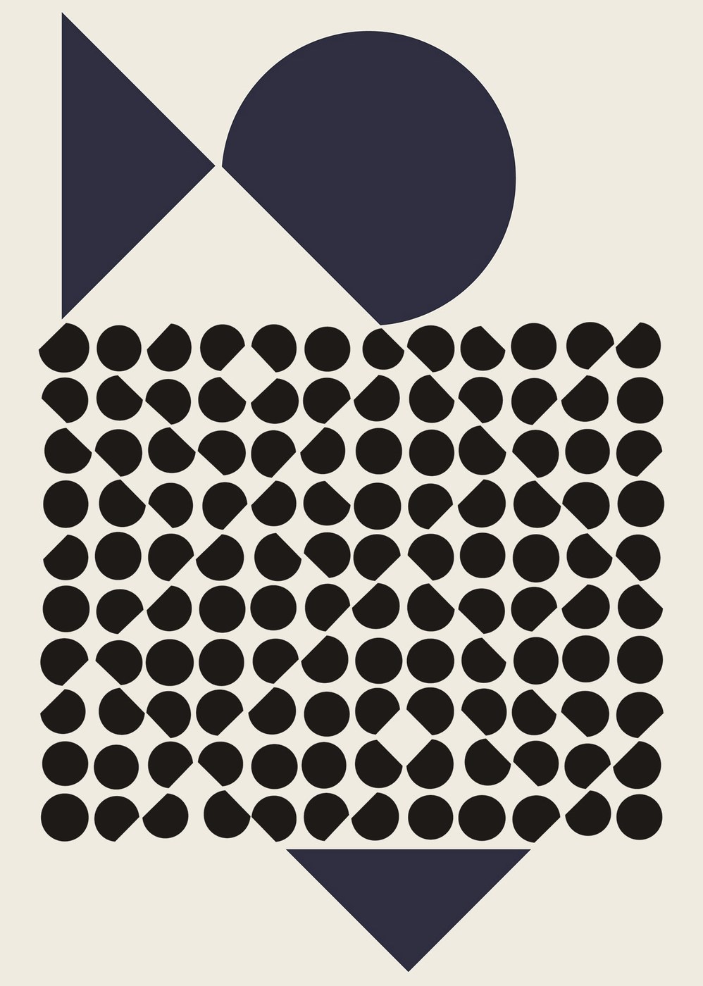Modernist geometric print collection featuring kinetic checkerboard patterns and curved balancing planes in hotel interior
