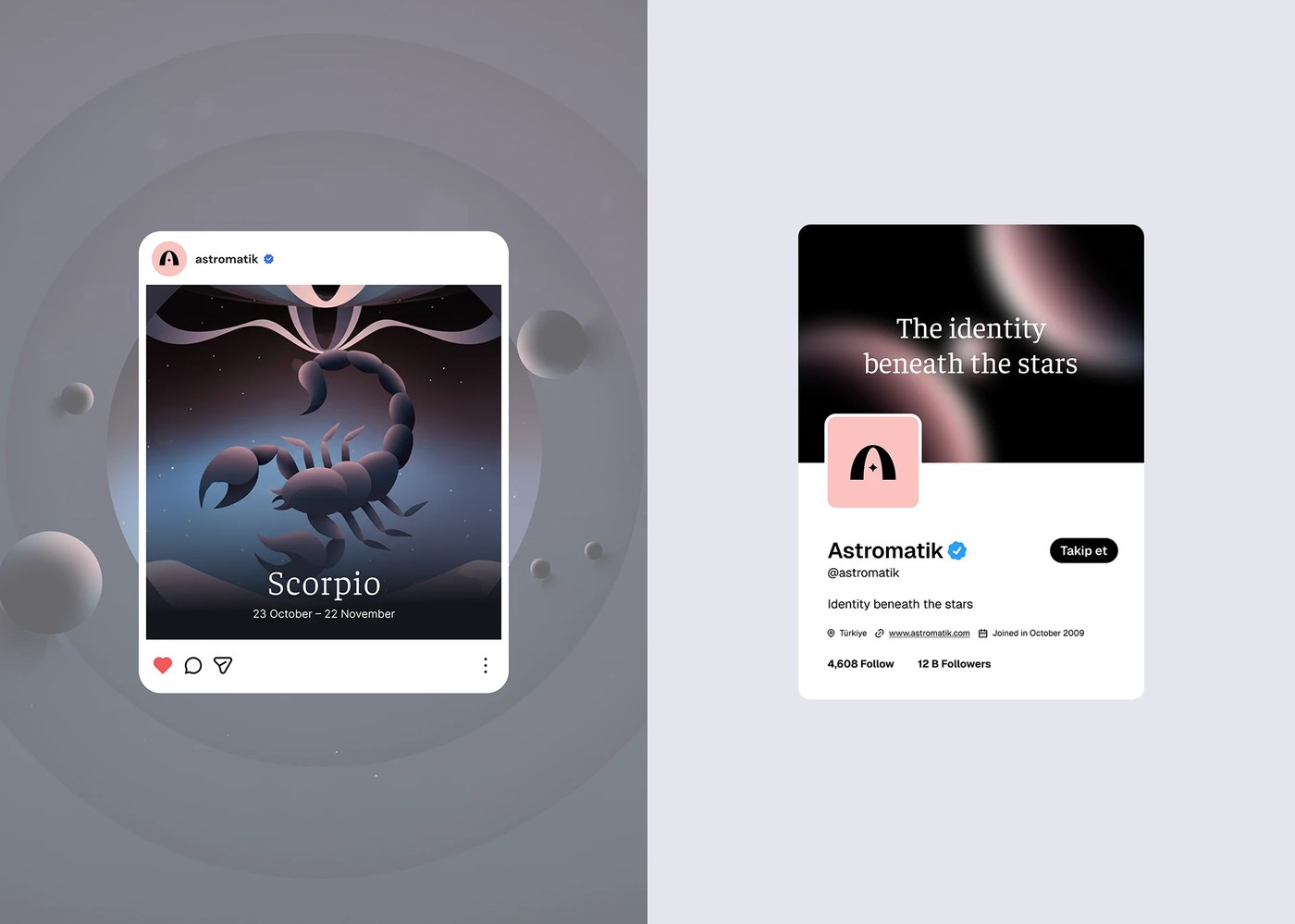 Astromatik app branding ux ui sencer b. yilmaz digital application UI and user onboarding screens