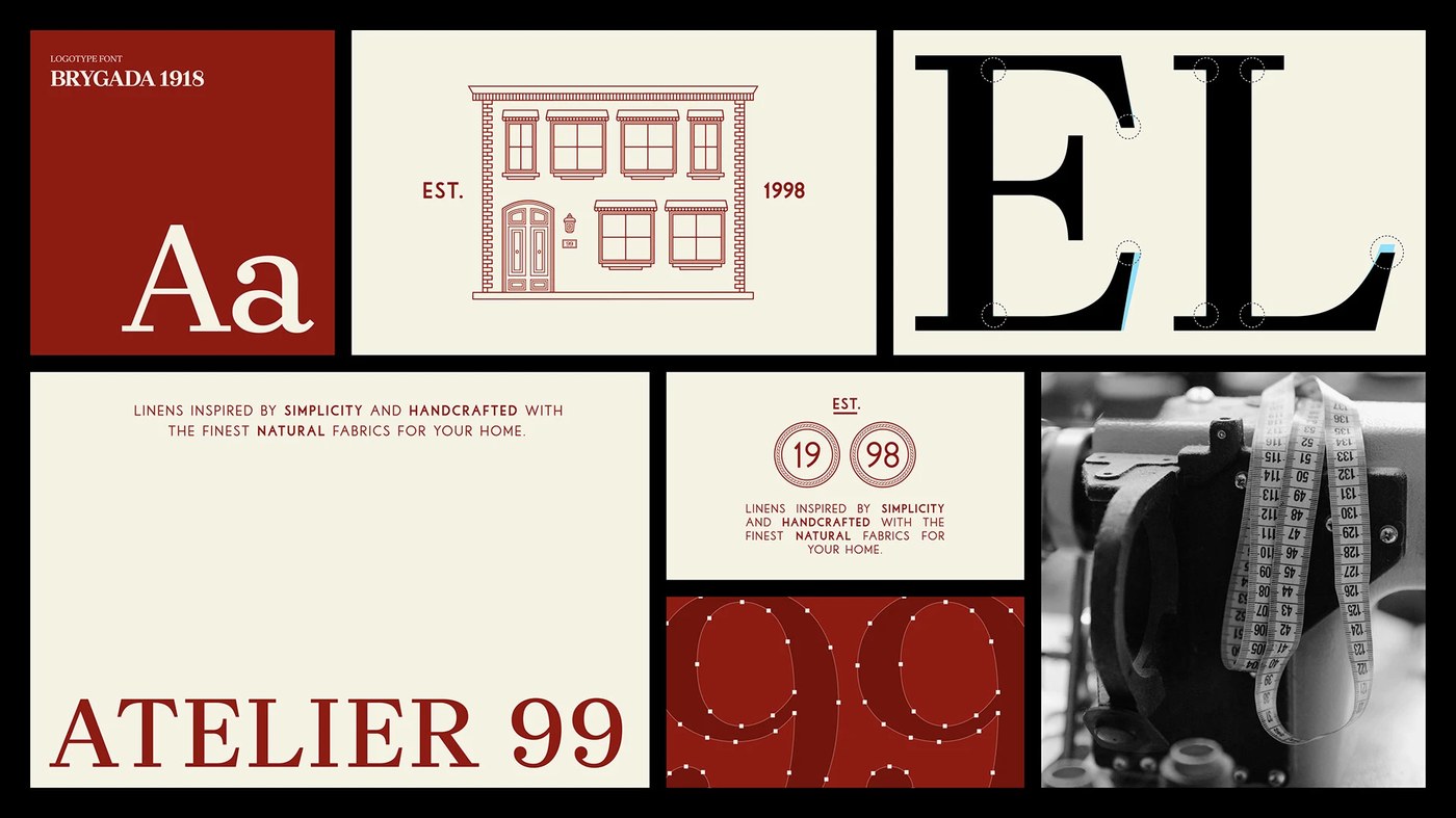 Image 3: ATELIER 99 brand identity design stationery suite and business cards by Tolgahan Çalışkan
