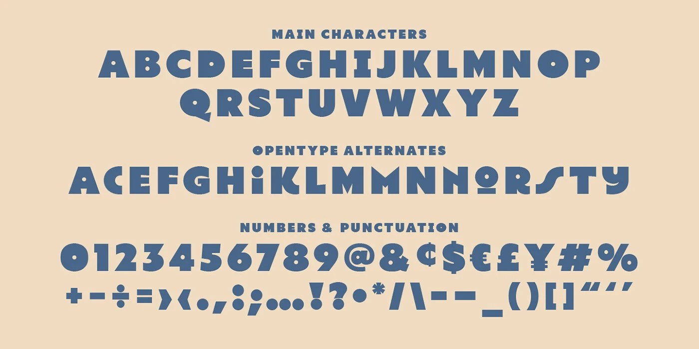 ATF Manarola font numerals and punctuation glyphs displayed in orange, pink, and yellow Riso on dark olive green background