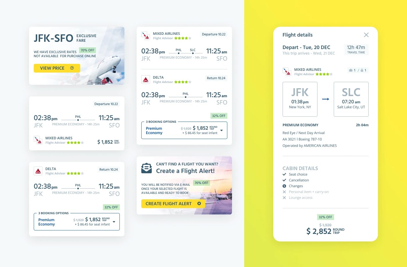 Fare details and pricing transparency card — ui ux design by Roman Yashchenko