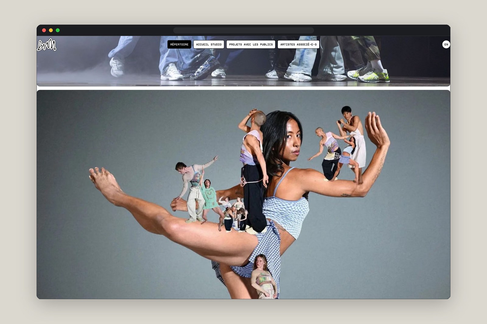 Ballet National de Marseille interactive grid and visual system screenshot — web design by Hover States