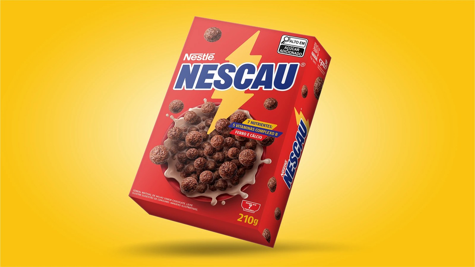 Nescau Display custom type design system on cereal packaging by Plau Design — best of the week