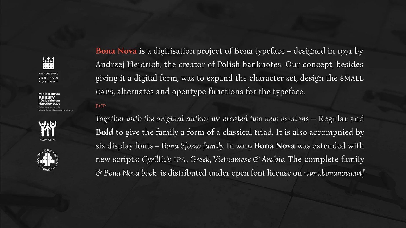 Bona Nova Mateusz Machalski Free Typeface
