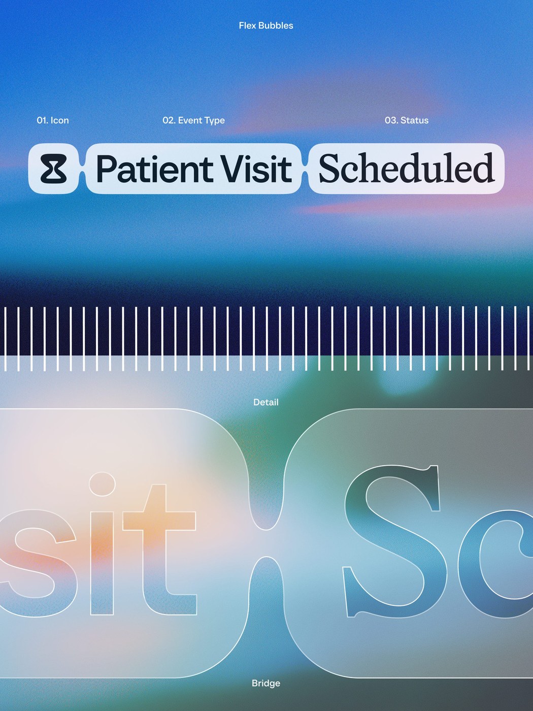 Calendly brand identity flex bubble headline system on outdoor billboard
