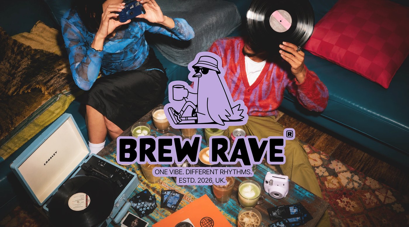 BREW RAVE \ Identity \ Logo hero shot — brand identity design by Valeriia Oprishan