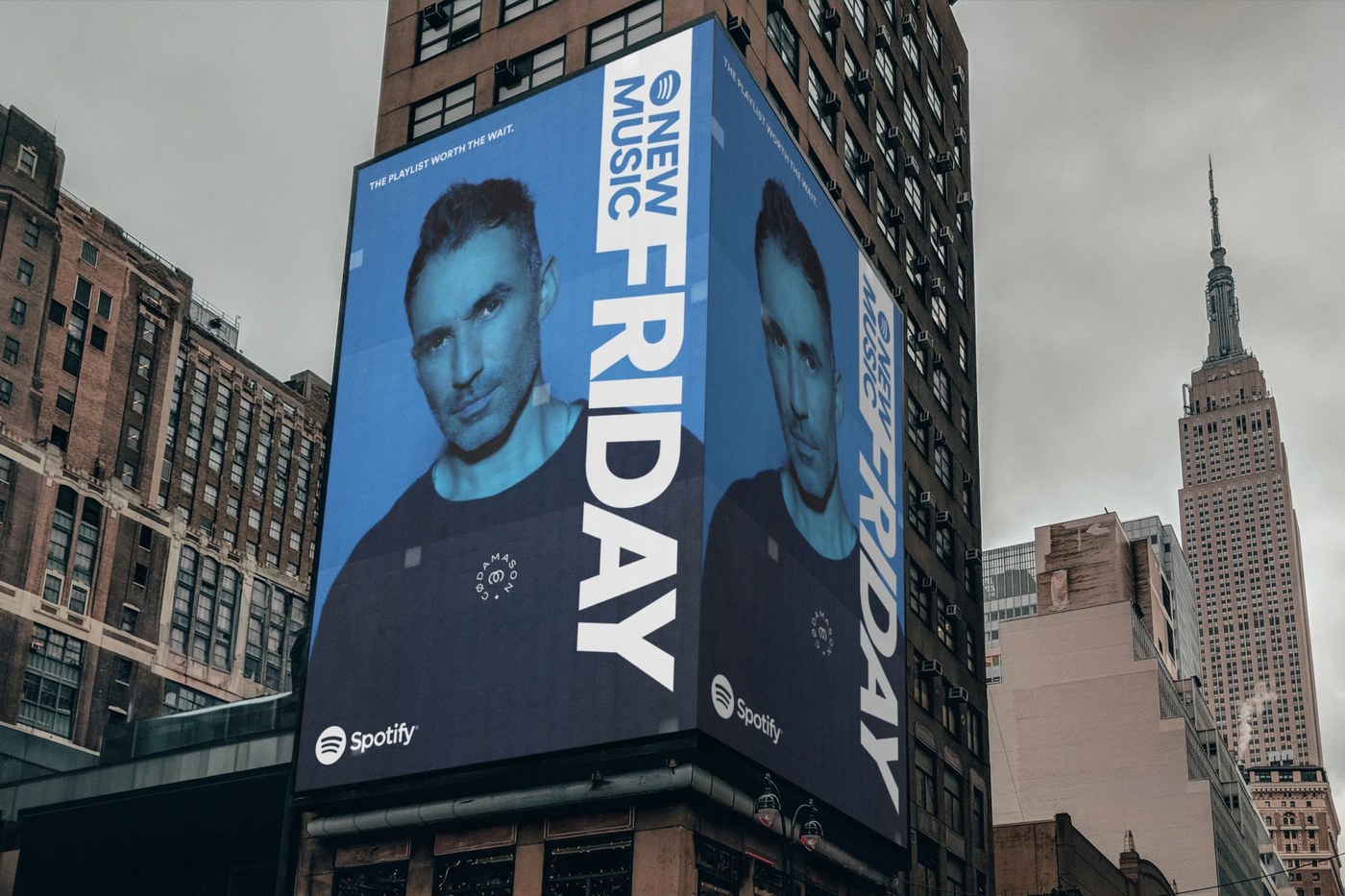 CØDA MASON brand identity billboard outdoor mockup