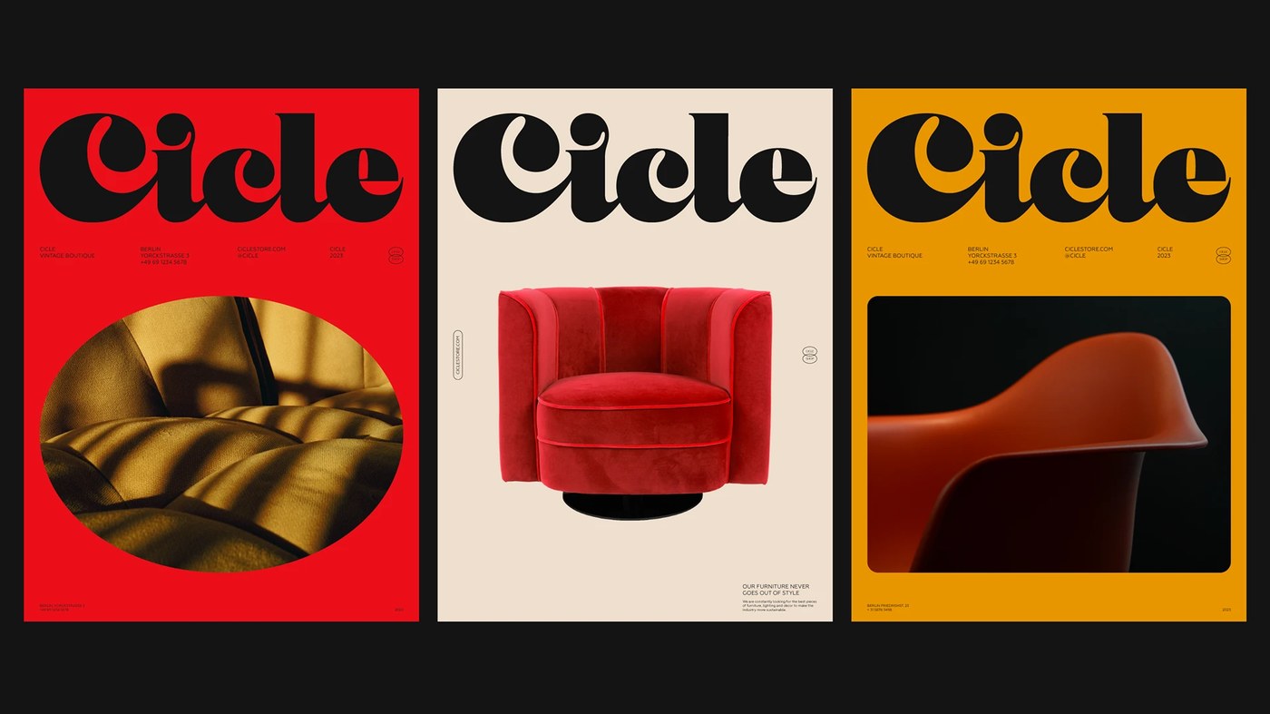 A clean packaging container showcasing the cicle branding katja guseva logo.